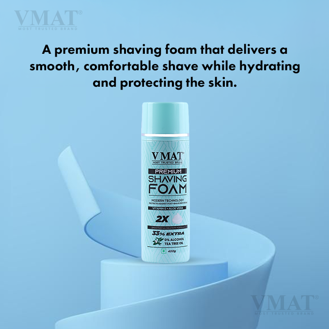 VMAT Premium Shaving Foam with Vitamin E, Aloe Vera & Tea Tree Oill